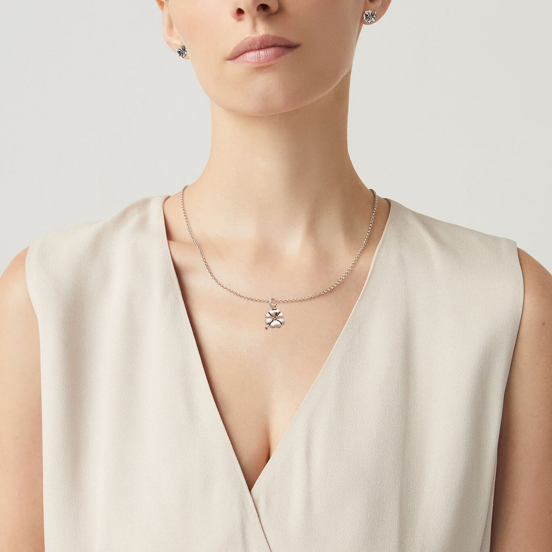 Giovanni Raspini klavertje vier set Ketting en oorbellen in 925 zilver X01615