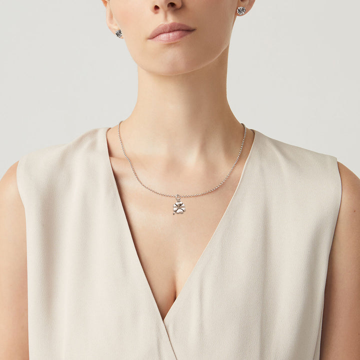 Giovanni Raspini klavertje vier set Ketting en oorbellen in 925 zilver X01615