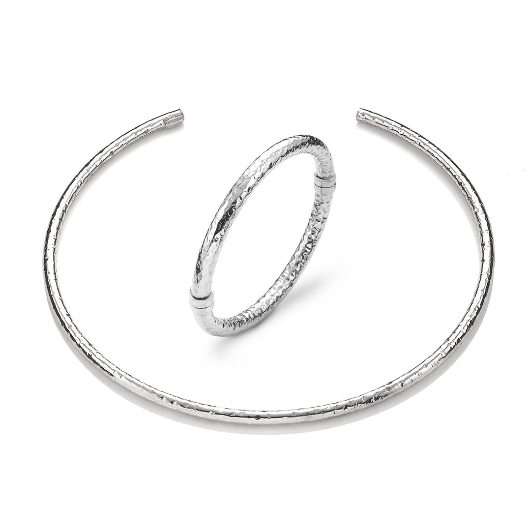 Giovanni Raspini Set Rock Halskette und Armband aus 925er Silber X01616
