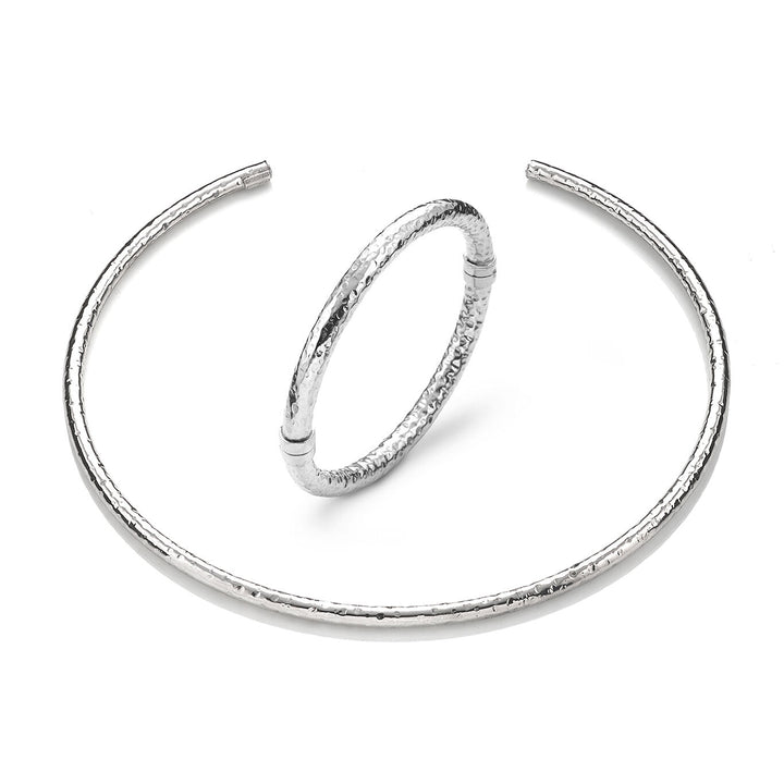 Giovanni Raspini Set Rock Halskette und Armband aus 925er Silber X01616