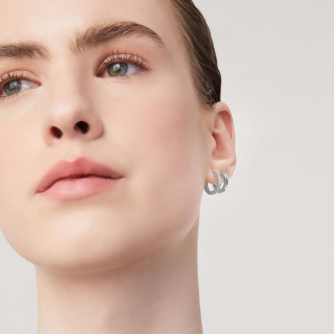 Giovanni Raspini huggie set in silver and zircons Hoop earrings in 925 silver and zircons X01617
