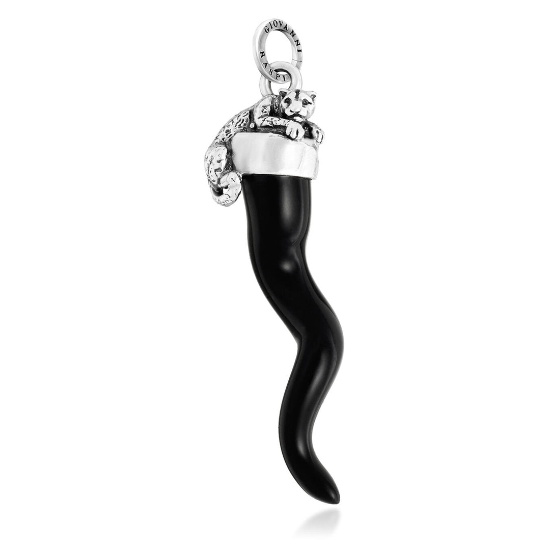 Giovanni Raspini Black Leopard Horn Charm 12483