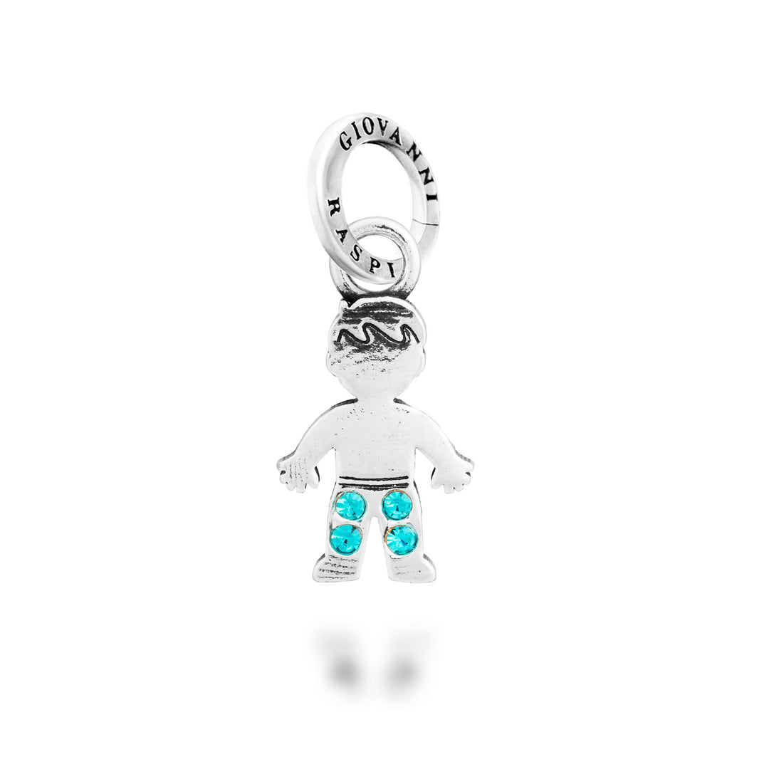 Giovanni Raspini Crystal Baby Charm - Zilver en zirkoon bedel - 12741