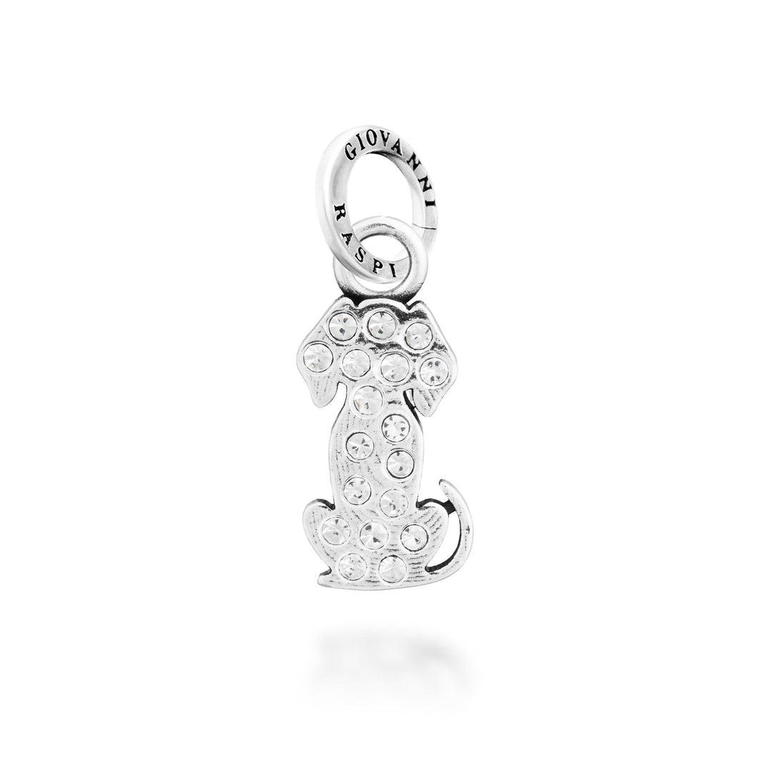 Giovanni Raspini Crystal Dog Charm – Silber- und Zirkon-Charm – 12743