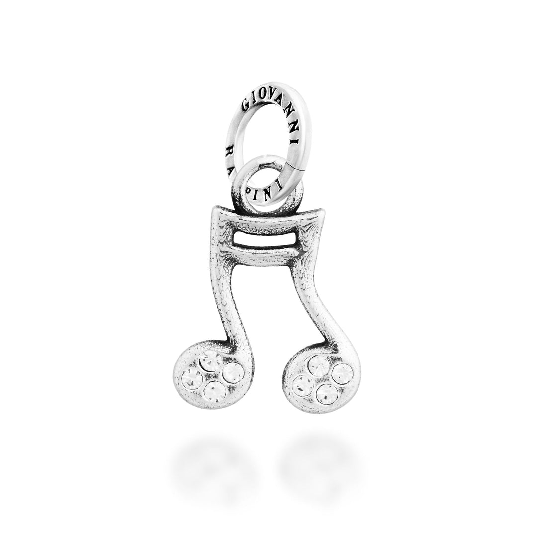 Giovanni Raspini Crystal Note Charm - Zilver- en zirkoonbedel - 12754