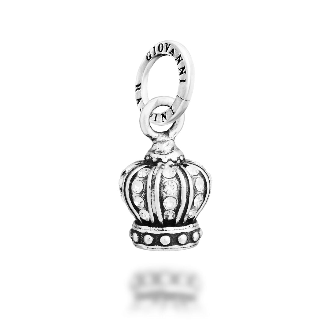 Giovanni Raspini Crystal Crown Charm - Zilver en zirkoon bedel - 12758