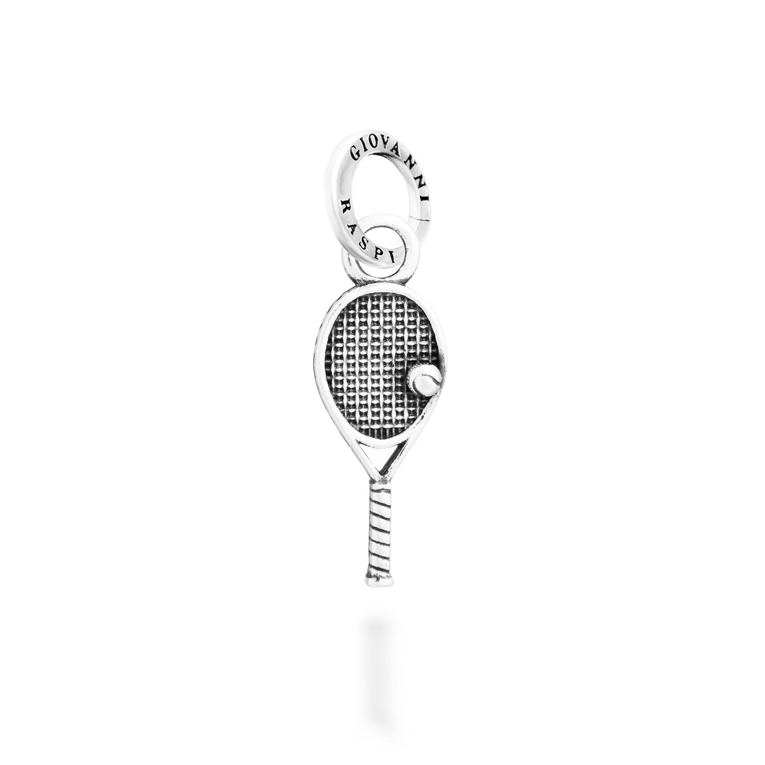 Giovanni Raspini kleine tennisracketbedel - zilveren bedel - 12769