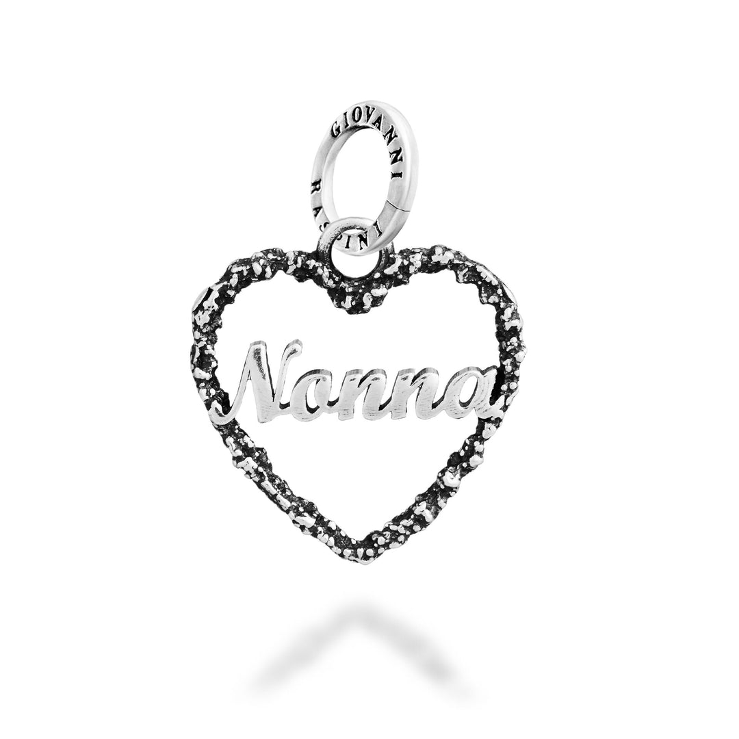 Giovanni Raspini Heart Charm "Grandma" - Silver Charm - 12810