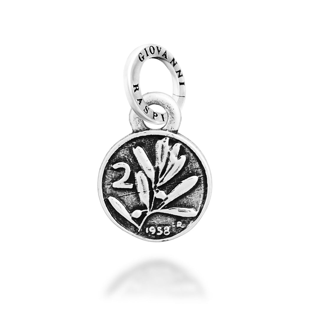 Giovanni Raspini Charm 2 kleine Lire – Silber-Charm – 12816