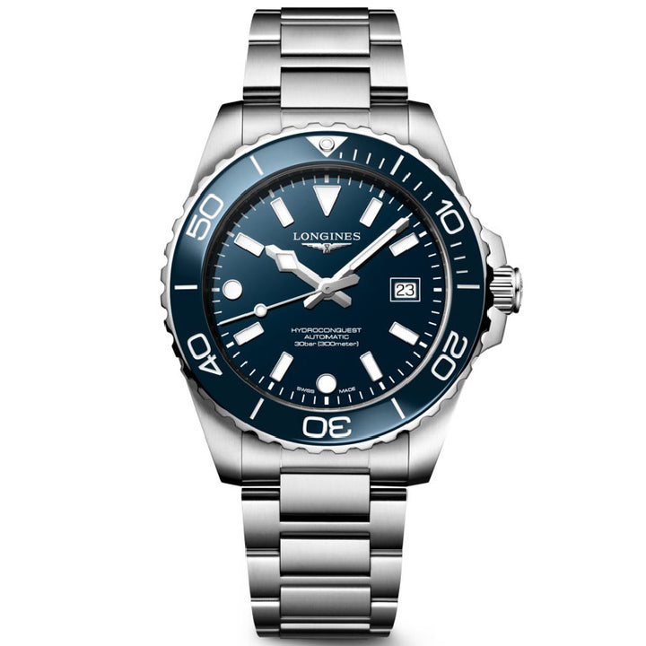 Longines Hydroconquest 42mm blue automatic steel watch L3.788.4.96.6