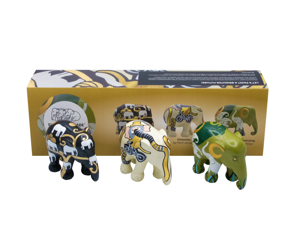 Elephant Parade multipack elephants Elephantasy - Goldie + Baby Elephant + Elephants Communicating