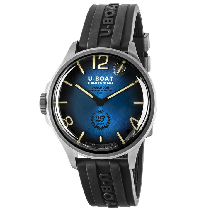 U-BOAT horloge Darkmoon 25° Limited Edition SS Blue Soleil 46mm blauw quartz staal 2029