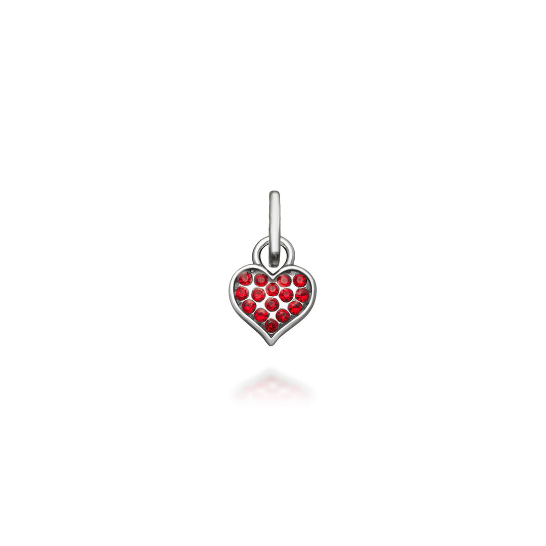 Giovanni Raspini Mini hartbedel van rood kristal 12164