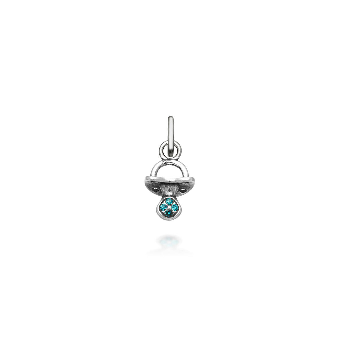 Giovanni Raspini Mini Charm Schnuller Kristallblau 12190