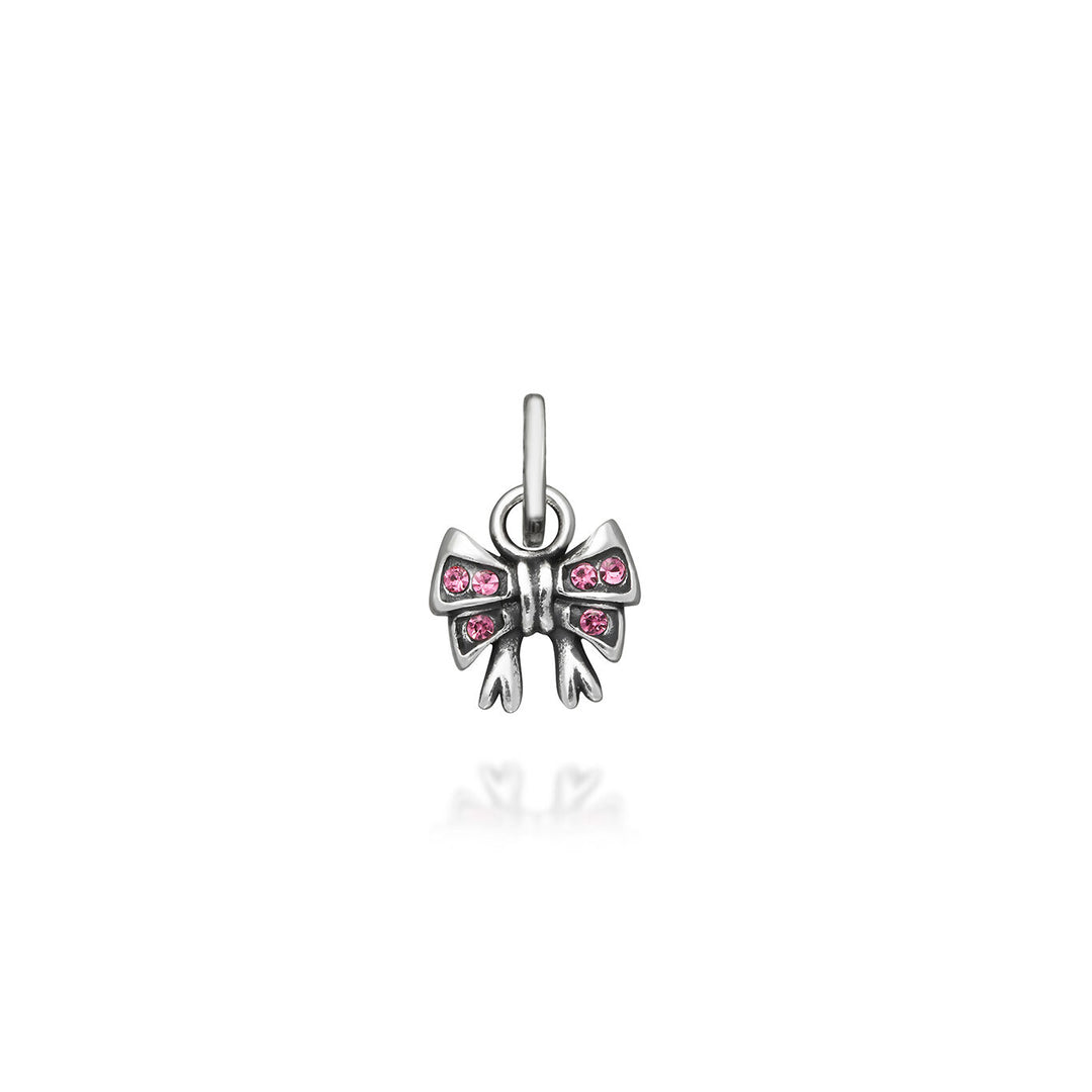 Giovanni Raspini Mini-Charm mit rosa Kristallschleife 12194
