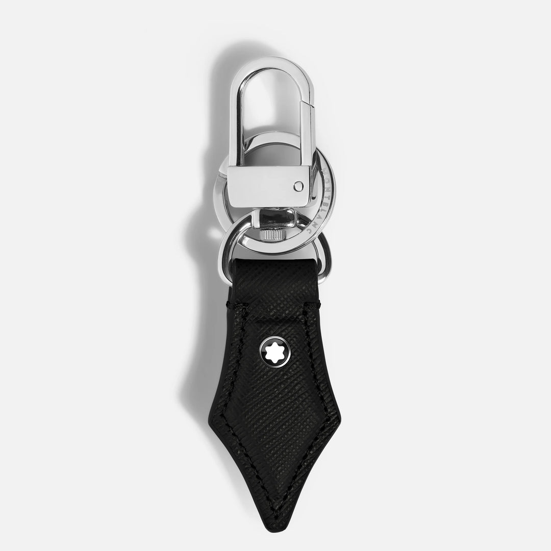 Montblanc schwarzer Schlüsselanhänger in Federform, 220357