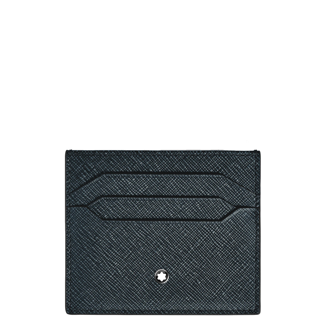 Montblanc Kartenhalter 6 Fächer Sartorial blauer Tweed 220389