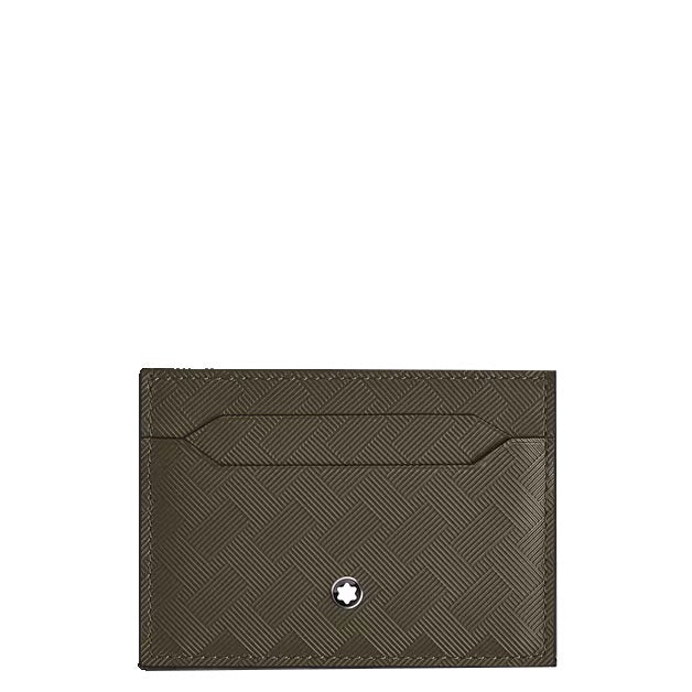 Montblanc 5-pocket kaarthouder in extreem kaki leer 221422