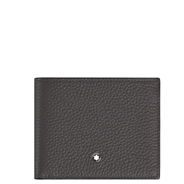 Montblanc 6 pocket wallet in grained leather forged iron 223013
