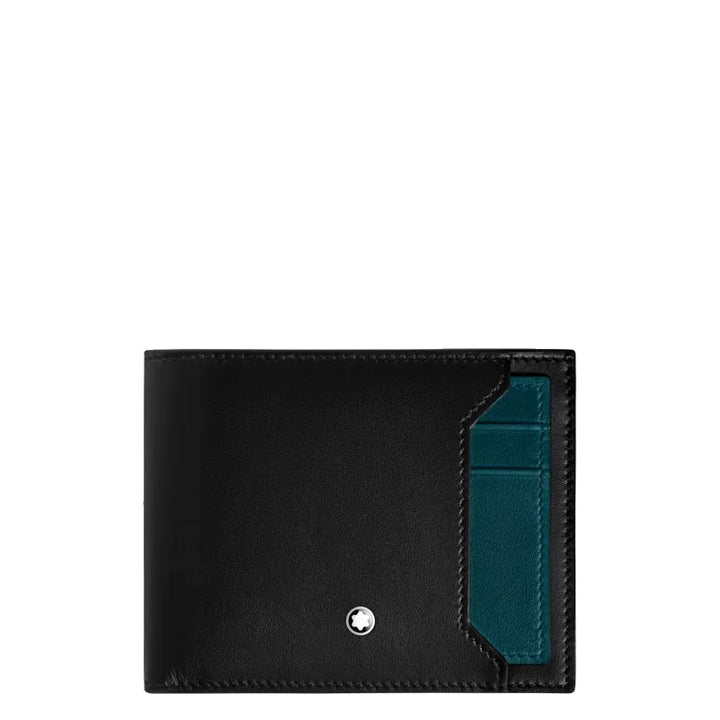 Montblanc wallet 6 compartments with removable card holder Soft blue legion 198745