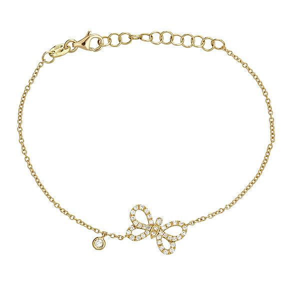 Zydo vlinderarmband met diamanten geelgoud 52536