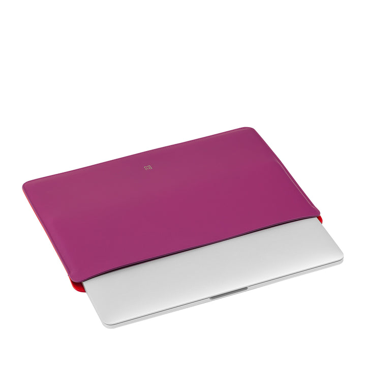 DUDU 13 Inch PC Case in Soft Leather, Colorful Protective Sleeve for Laptop Notebook Macbook 13" Two-Tone Slim Design