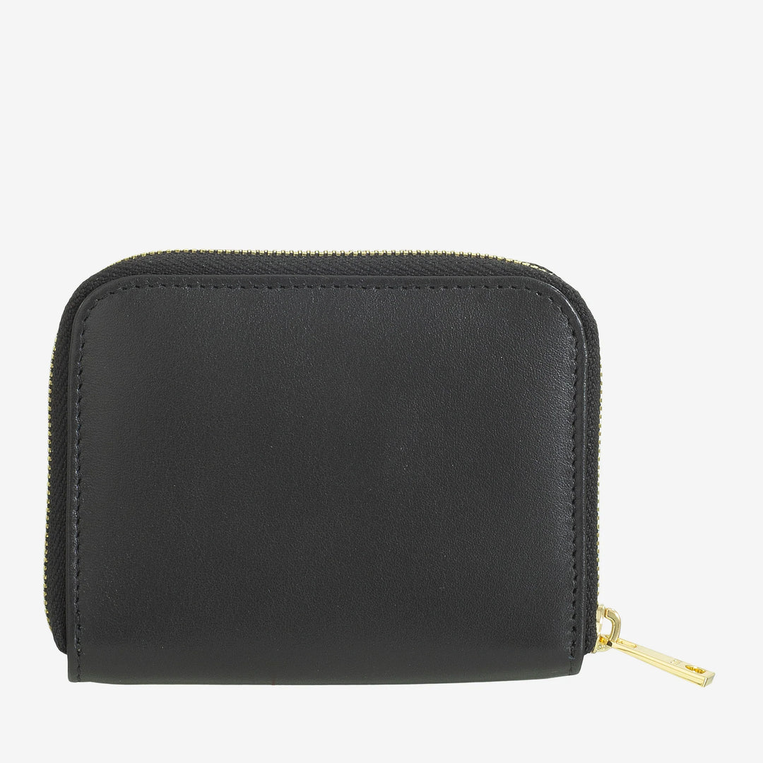 DUDU kleine portemonnee voor heren en dames van gekleurd leer met ritssluiting, kaartvakken, compacte portemonnee