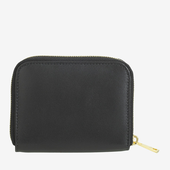 DUDU kleine portemonnee voor heren en dames van gekleurd leer met ritssluiting, kaartvakken, compacte portemonnee