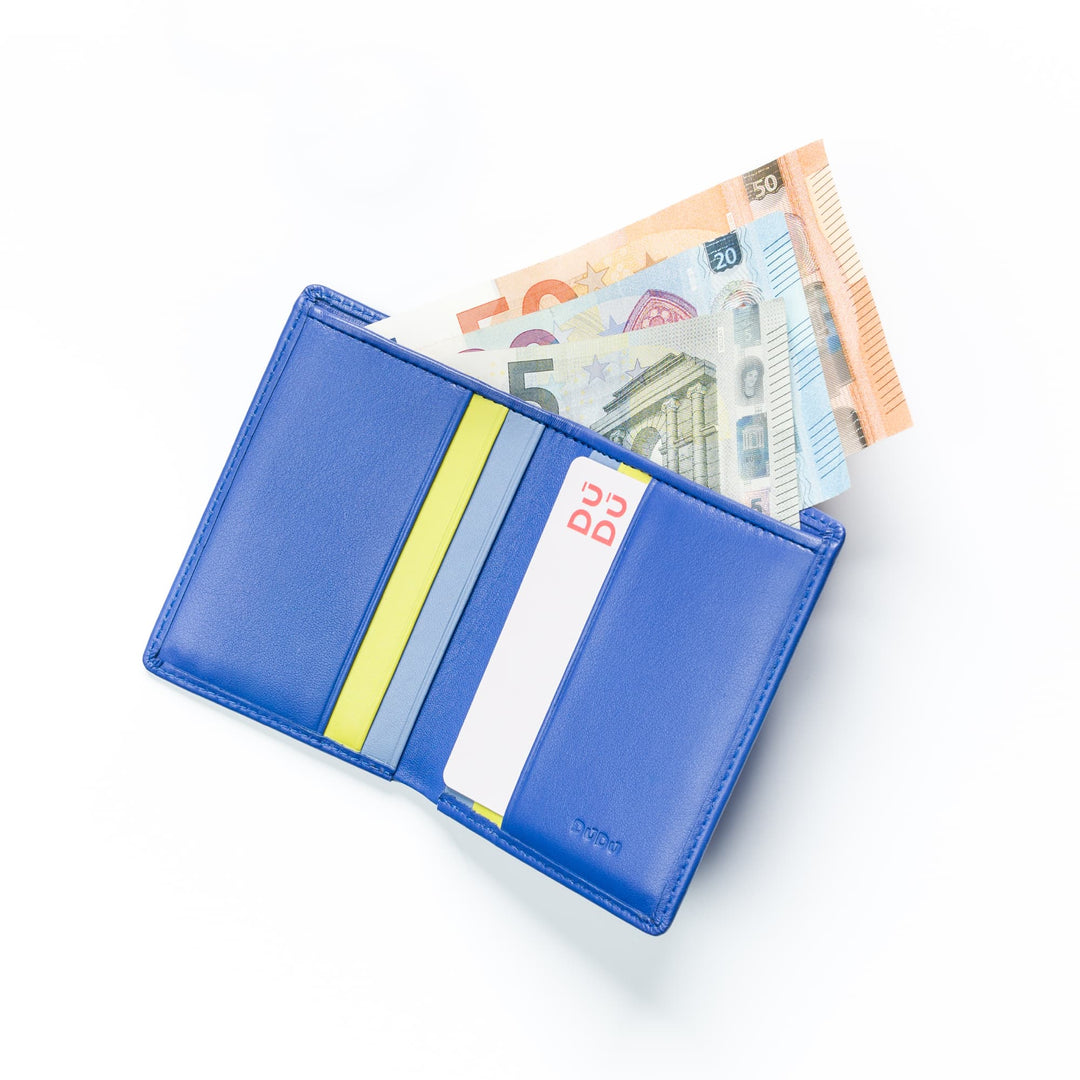DUDU Herren-Geldbörse aus Leder, schlanke Herren-Geldbörse mit Kreditkartenhalter, Geldscheinhalter, klein und kompakt, mit RFID-Schutz