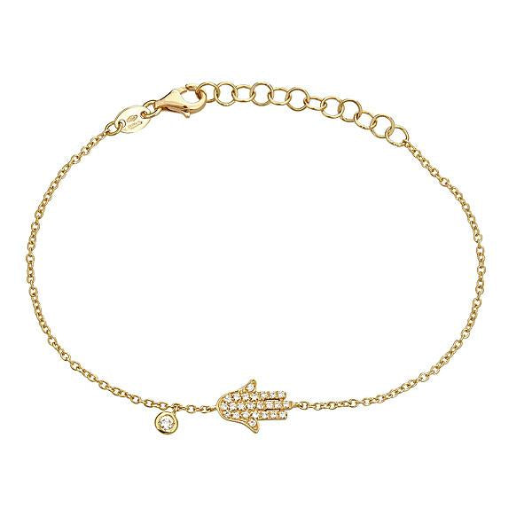 Zydo-Handarmband mit kleinen Diamanten in Gelbgold 54721