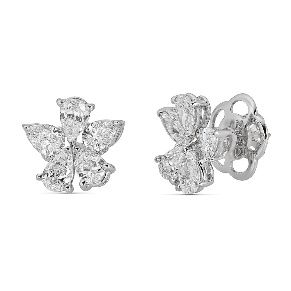 Zydo peervormige diamanten oorknopjes witgoud 59355