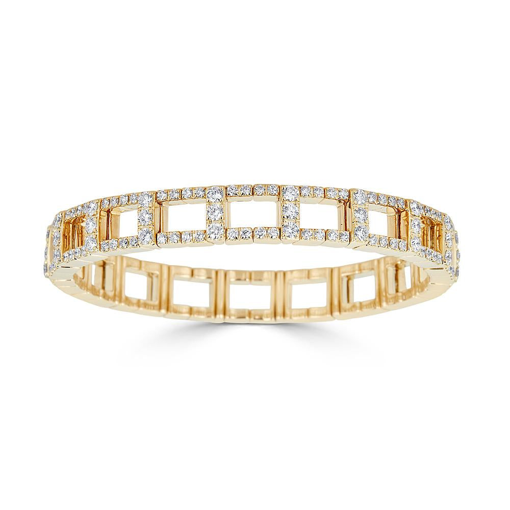 Zydo h elastische armband met geelgouden diamanten 57654