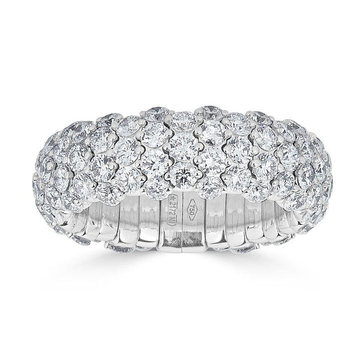Zydo kleiner elastischer Ring mit Diamantkuppel Weißgold 61528