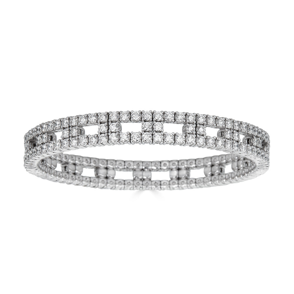 Zydo Window elastisches Armband mit Diamanten Weißgold 62012