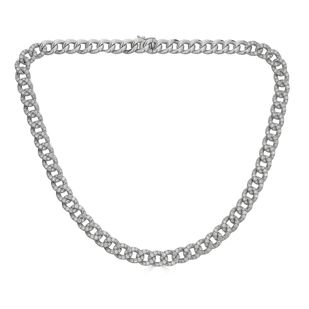 Zydo ketting met groumette diamanten witgoud 63216