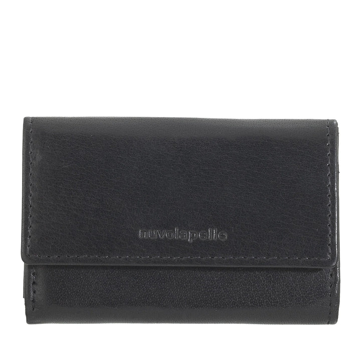Nuvola Pelle Kleine Herrenbrieftasche aus Büffelleder, dreifach faltbar, mit Münzfach, Geldscheinhalter und Münzfach