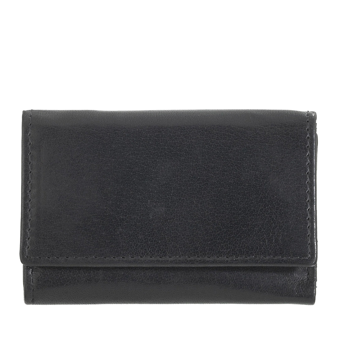 Nuvola Pelle Kleine Herrenbrieftasche aus Büffelleder, dreifach faltbar, mit Münzfach, Geldscheinhalter und Münzfach
