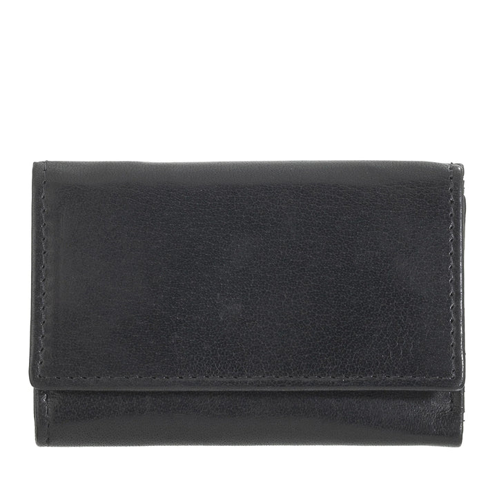 Nuvola Pelle Kleine Herrenbrieftasche aus Büffelleder, dreifach faltbar, mit Münzfach, Geldscheinhalter und Münzfach