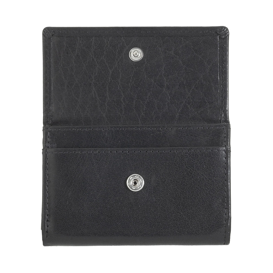 Nuvola Pelle Kleine Herrenbrieftasche aus Büffelleder, dreifach faltbar, mit Münzfach, Geldscheinhalter und Münzfach