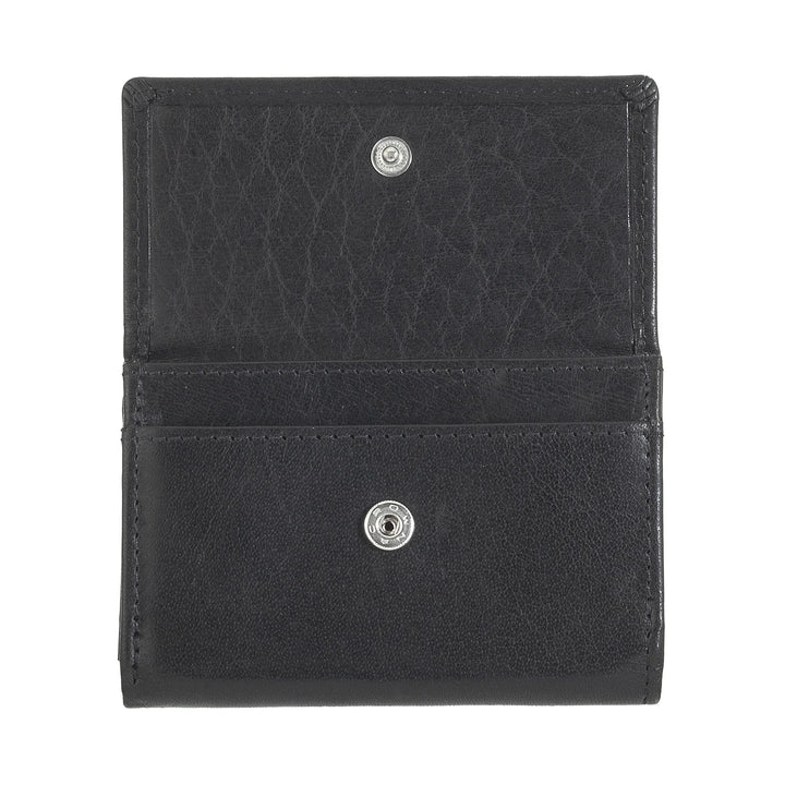 Nuvola Pelle Kleine Herrenbrieftasche aus Büffelleder, dreifach faltbar, mit Münzfach, Geldscheinhalter und Münzfach