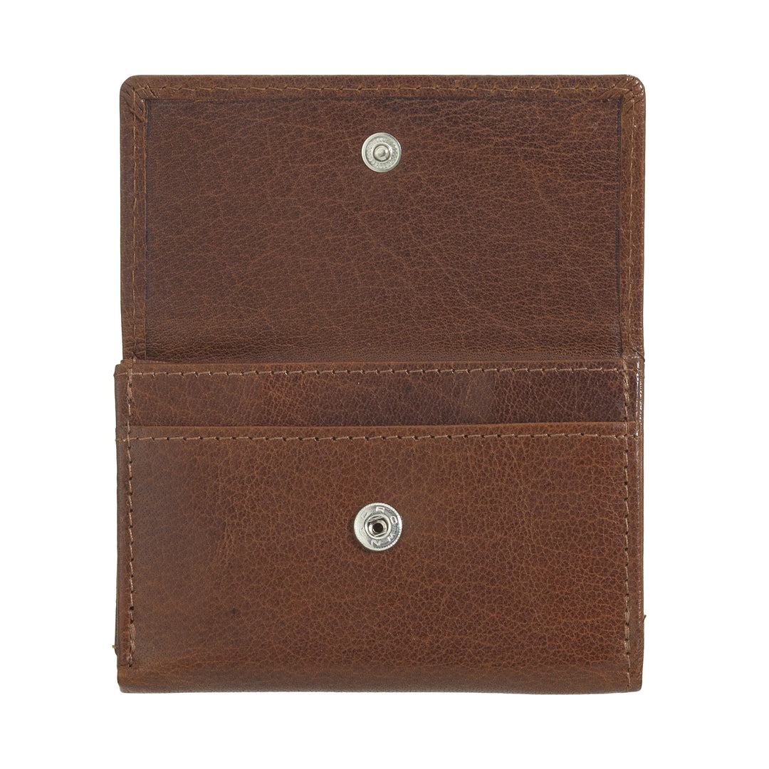 Nuvola Pelle Kleine Herrenbrieftasche aus Büffelleder, dreifach faltbar, mit Münzfach, Geldscheinhalter und Münzfach