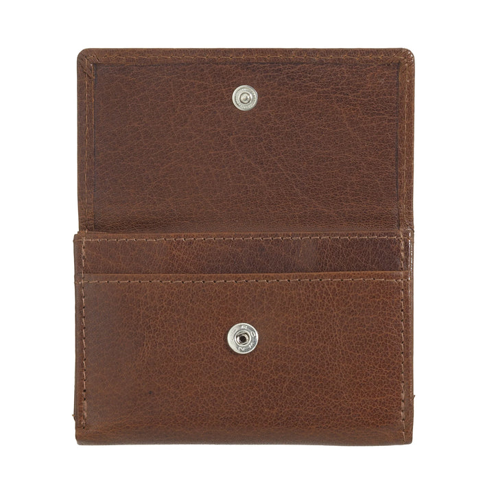 Nuvola Pelle Kleine Herrenbrieftasche aus Büffelleder, dreifach faltbar, mit Münzfach, Geldscheinhalter und Münzfach