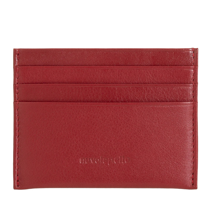 Nuvola Pelle Slim Credit Card Holder for Men and Women - Slim Pocket Wallet in Soft Nappa Leather with 6 Card Slots