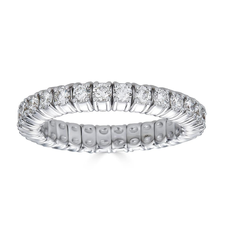 Zydo eeuwigheidsring met stretchdiamanten witgoud 64010