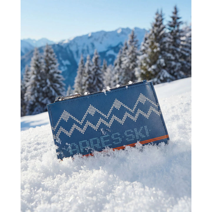 DUDU lederen creditcardhouder voor heren en dames, slanke kleine après-ski portemonnee, 4 kaarthouders, portemonnee met ritssluiting