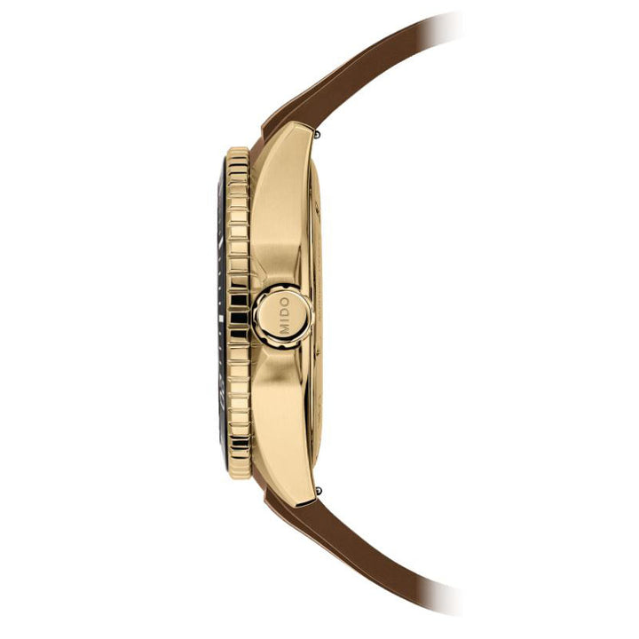 Mido-Uhr Ocean Star GMT 44 mm, schwarzer Automatikstahl, PVD-Gelbgold-Finish M026.629.37.291.00