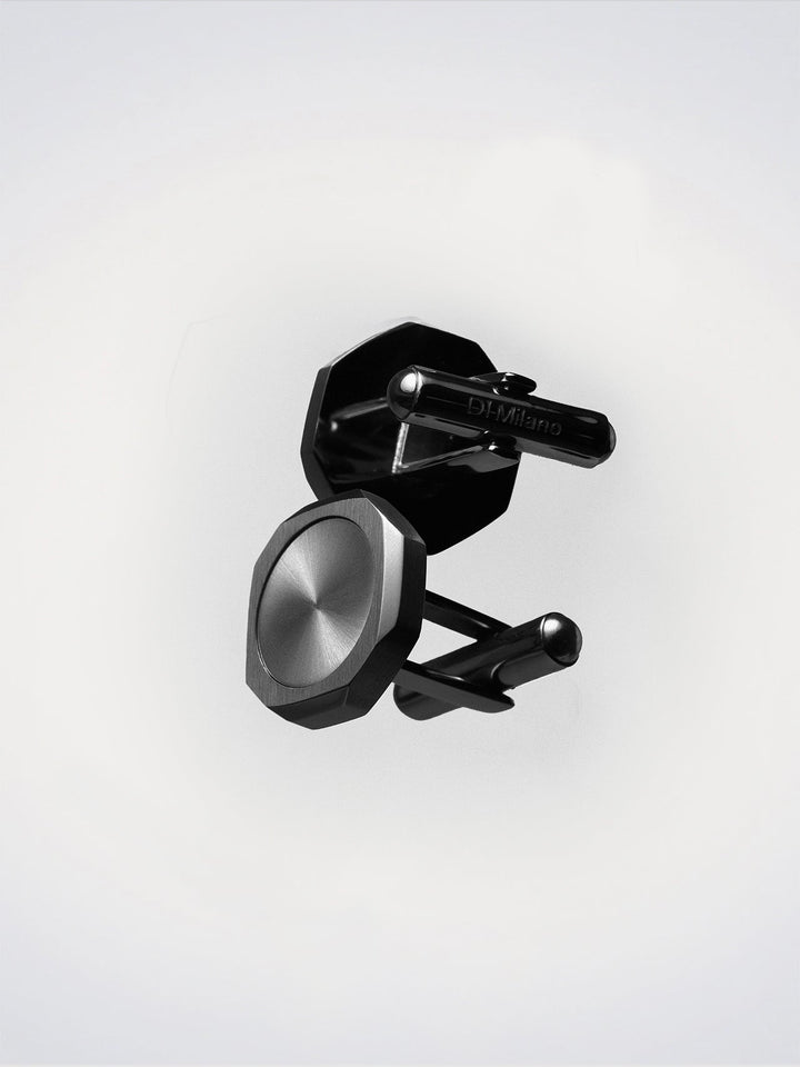 D1 Milano Octagonal cufflinks Anthracite D1-JWCLSU06