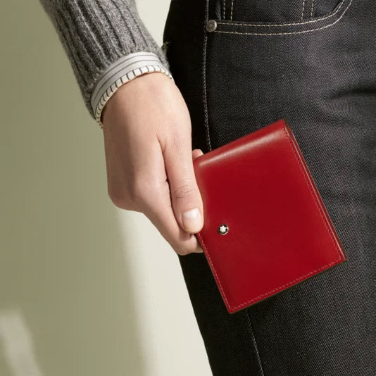 Montblanc wallet 6 compartments Meisterstück dark rust 198805