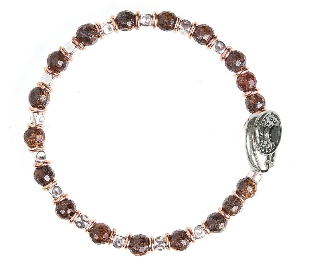 Gerba 925 Bronzit-Silberarmband BRN15