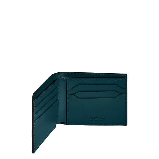 Montblanc wallet 6 compartments with removable card holder Soft blue legion 198745